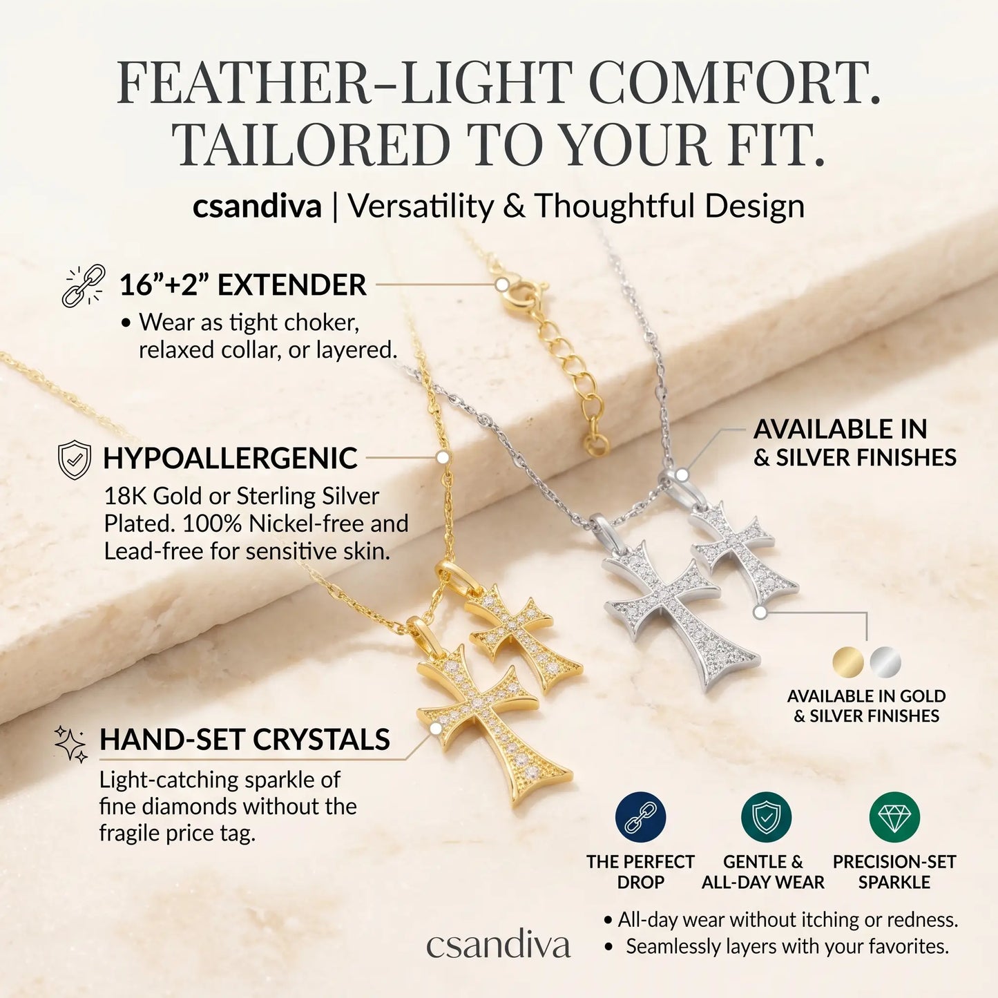 💎✝️ Faith Cross Necklace – A Timeless Symbol of Love, Blessing & Protection ✨