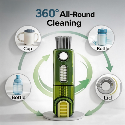 🧪 3-in-1 Cup Lid Crevice Cleaning Brush - 2 Pack Deep Clean Tool for Straws, Bottle Gaps & Tiny Grooves