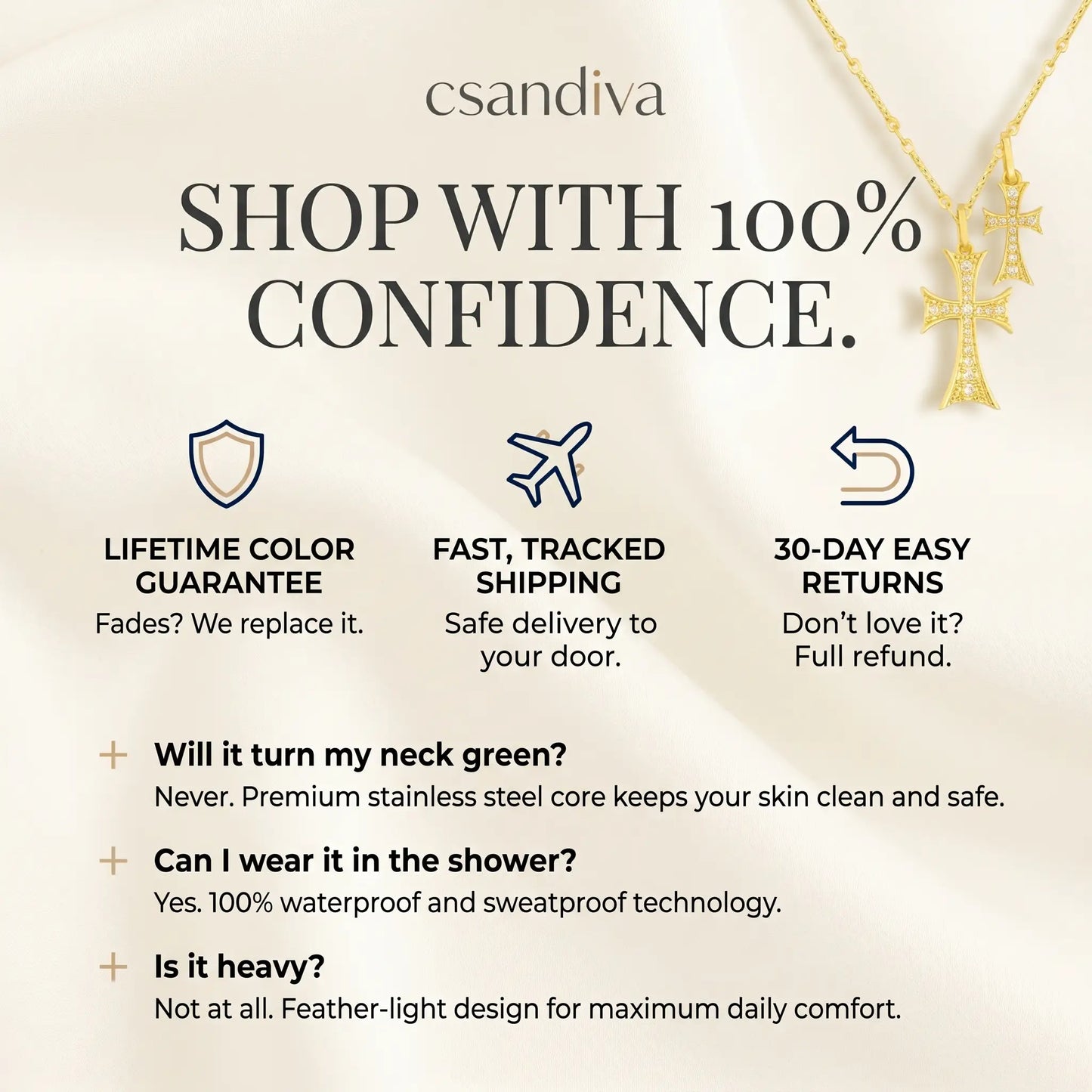 💎✝️ Faith Cross Necklace – A Timeless Symbol of Love, Blessing & Protection ✨