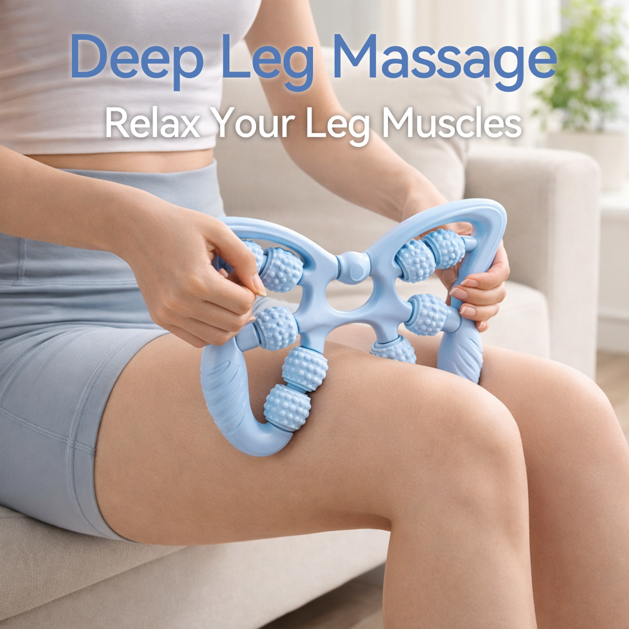 🦋 Butterfly Manual Body Massager - 4-Wheel Roller for Cellulite Relief & Deep Tissue Muscle Recovery