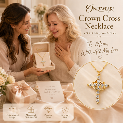 💎✝️ Crown Cross Necklace – Wear Your Faith with Grace & Confidence 👑