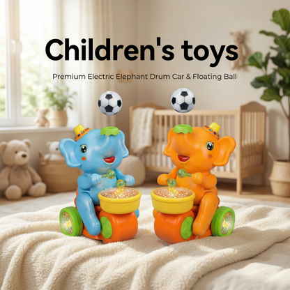 🐘 Musical Elephant Sensory Toy for Babies - Light-Up Early Learning Toy with 3 Modes & Volume Control