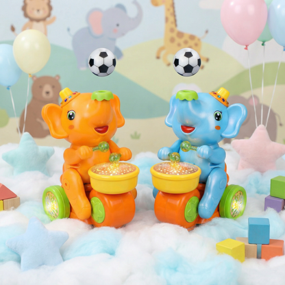 🐘 Musical Elephant Sensory Toy for Babies - Light-Up Early Learning Toy with 3 Modes & Volume Control