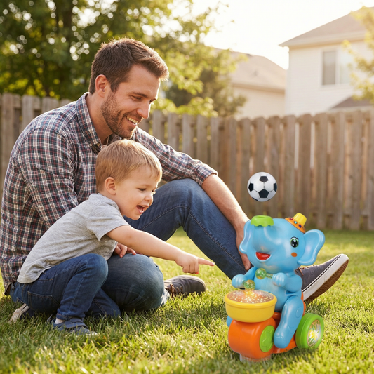 🐘 Musical Elephant Sensory Toy for Babies - Light-Up Early Learning Toy with 3 Modes & Volume Control