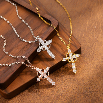 💎✝️ Crown Cross Necklace – Wear Your Faith with Grace & Confidence 👑