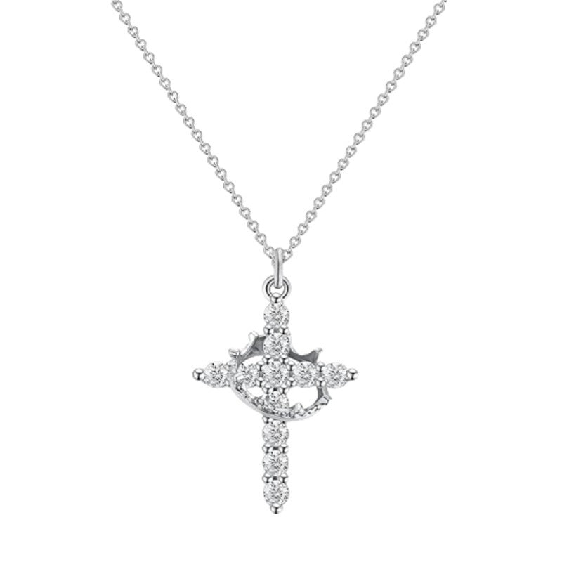 💎✝️ Crown Cross Necklace – Wear Your Faith with Grace & Confidence 👑