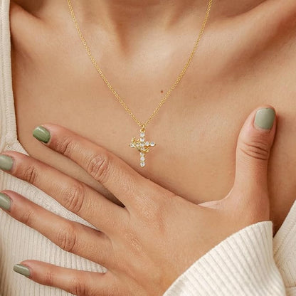 💎✝️ Crown Cross Necklace – Wear Your Faith with Grace & Confidence 👑