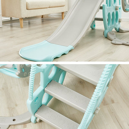🎨 7-in-1 Kids Indoor Playground Slide Set - Sturdy Toddler Playset with Swing & Basketball Hoop